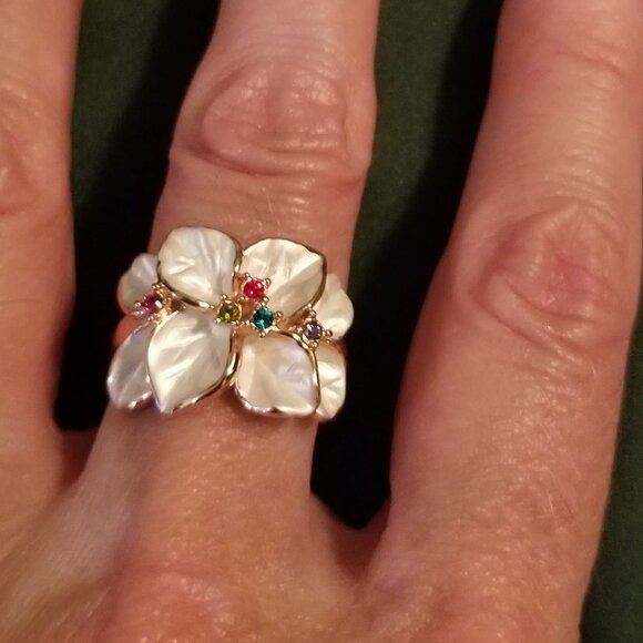 Christmas rings! Enamel rings, one sterling silver, NWOT - Picture 3 of 12